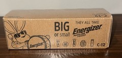 C Batteries 12 Pack Alkaline Long-Lasting Household Power Emergency Use