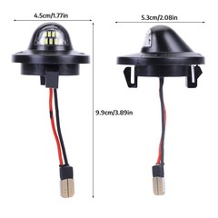 2x License Plate Light – LED White Waterproof Plug & Play PC for Ford F150 F250