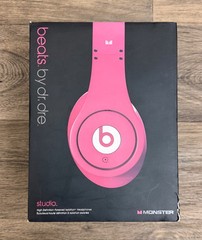 Beats Studio by Dr. Dre Monster Pink Headphones Complete w/ Box Case Tested