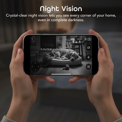 Geeni Orbit 2K PTZ Indoor Smart Security Camera Auto Tracking WiFi Night Vision