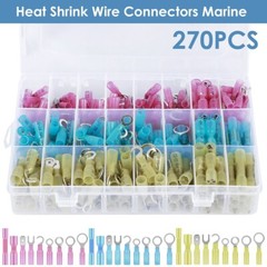 270pcs Heat Shrink Tubing Wire Connectors Marine Automotive Waterproof Terminal