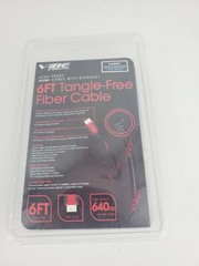 Vibe HDMI 6′ Tangle-Free Fiber Cable With Ethernet High Speed New