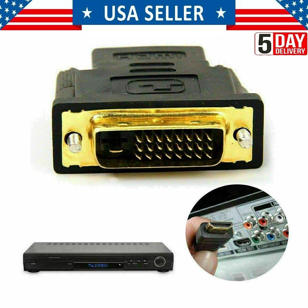 DVI-D 24+1 Pin male Adapter Monitor Cable Connector Converter