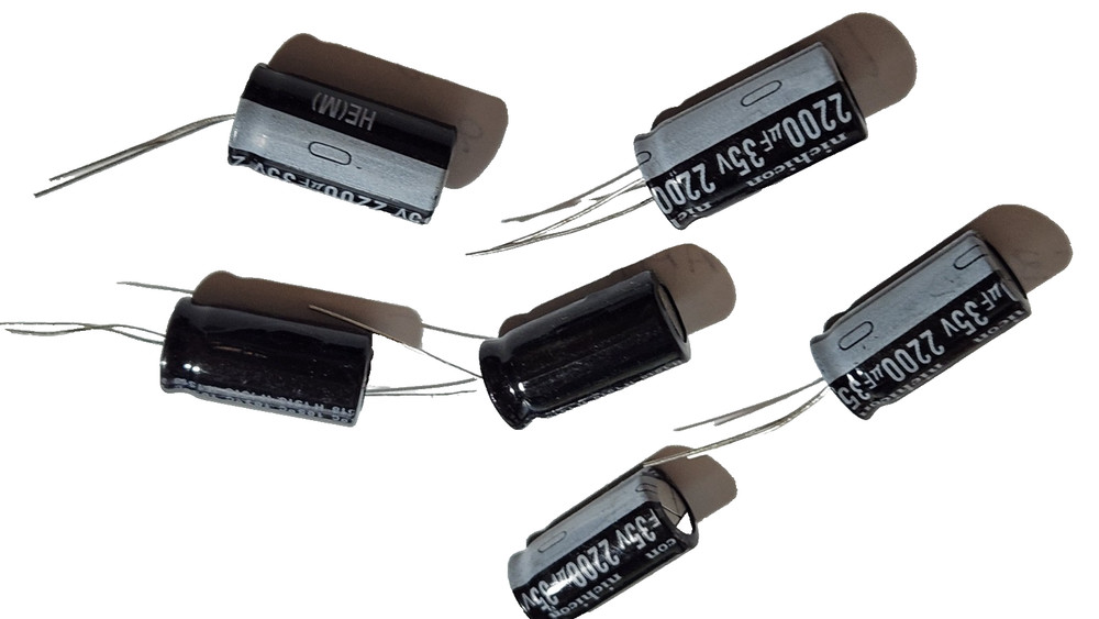 NICHICON ELECTROLYTIC RADIAL CAPACITOR 2200MF35V (SET OF 6) 105 DEGREES