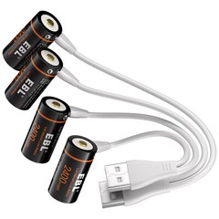 EBL 16340 CR123A USB Rechargeable Li-ion Battery 3.0V For Arlo Camera Lot