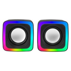 XTRIKE ME Mini RGB PC Gaming Speaker 2.0 Stereo USB for Notebook Laptop PS5 Xbox