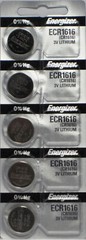 5 x Fresh ENERGIZER CR1616 BATTERY 3V LITHIUM Coin Cell CR 1616 DL1616 BR1616