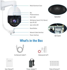 JideTech 4K 8MP Outdoor PTZ IP PoE Camera 200x Hybird Zoom Full Color PTZ Camera