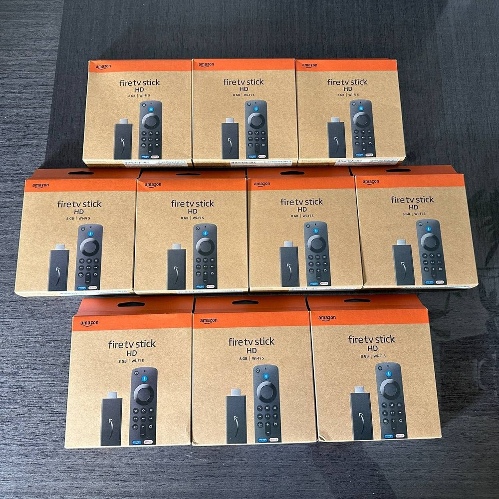 LOT of 10 – Amazon Fire TV Stick 8GB with Alexa Voice Remote TV New 2024 Model