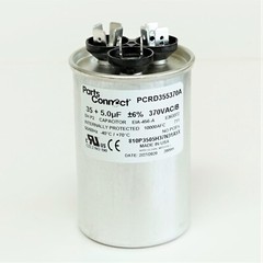 USA Run Capacitor 35 + 5 mfd (uf) 370 Volt Dual Round American Made