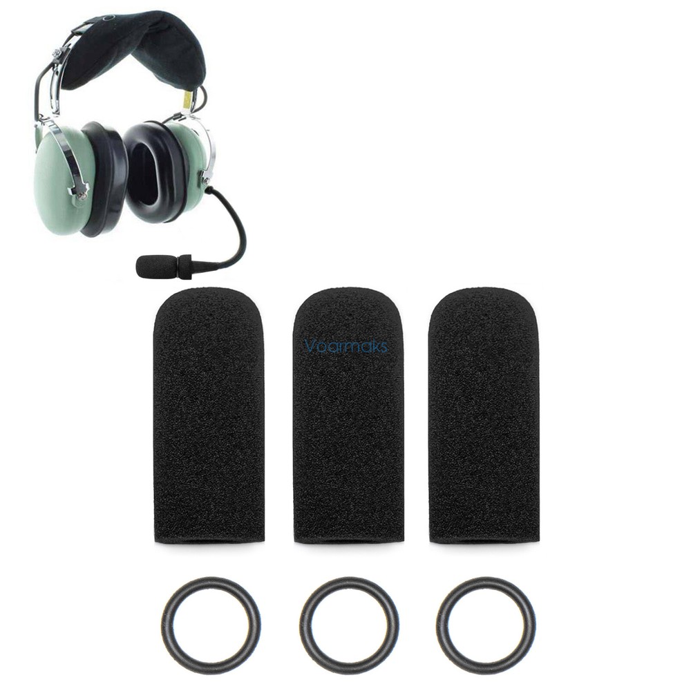 3 Foam Mic Cover for David Clark M-7/M-4/M-5/M-77/DC-87 Microphones
