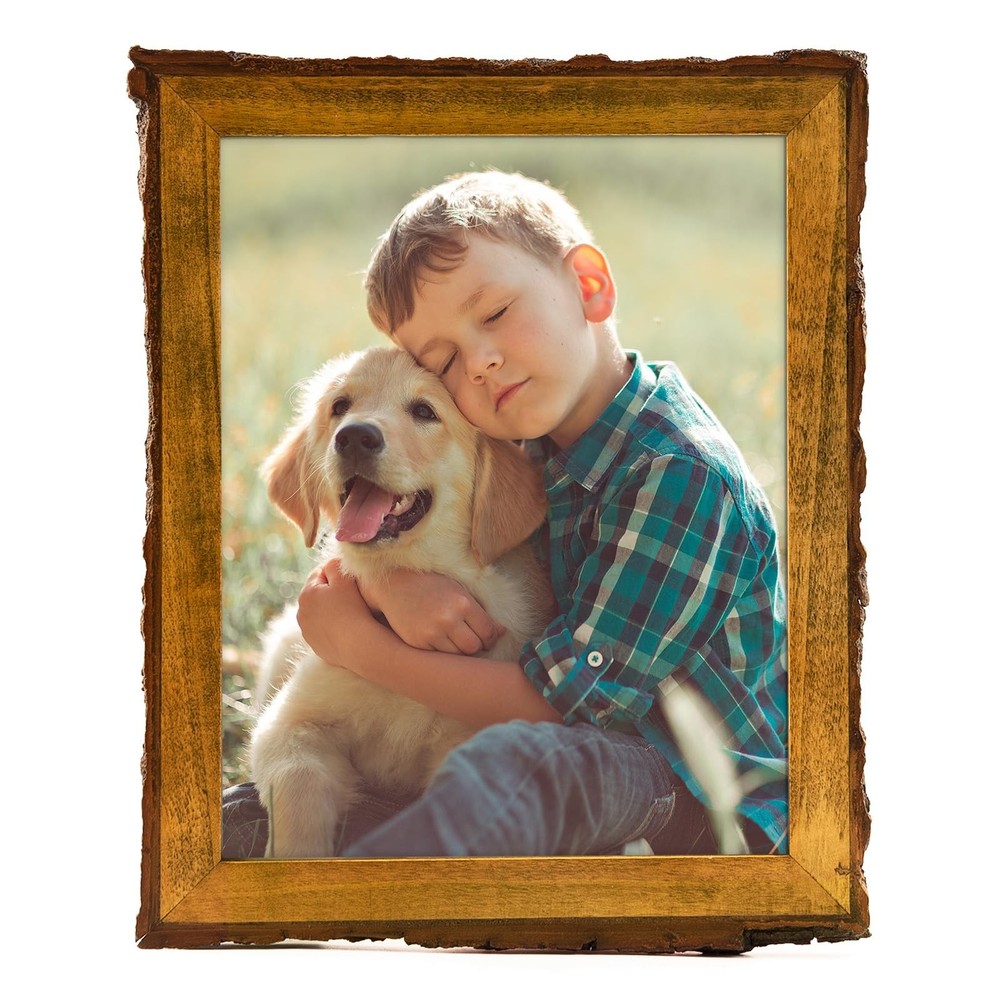 Golden State Art, 8×10 Picture Frame Rustic Brown, Solid Wood 8×10, 1 Pack