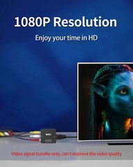 High-Quality RCA to HDMI Converter for Stunning 1080P Visuals – With Cables New