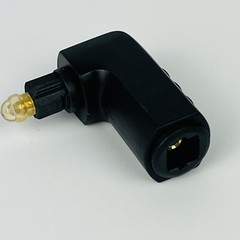 Toslink 90° Digital Optical Audio Cable Adapter Male to Female Right Angle L