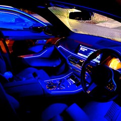 10M RGB 8 in 1 RGB Car Atmosphere Interior LED Guide Fiber Optic Ambient Light