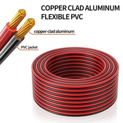 16 Gauge Wire 16AWG Automotive Electrical Wire 25 or 50FT 2 Conductor Red Black