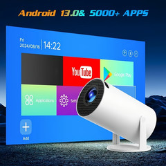 Android13 Projector 1080P 4K Dual WiFi Auto Keystone Speaker Home Office Gift