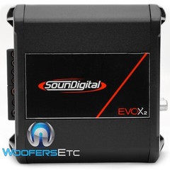OPEN BOX SOUNDIGITAL EVOX2 400.2 4-OHM MINI 2-CH 400W RMS MOTORCYCLE AMPLIFIER