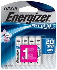 8 Energizer Ultimate Lithium AAA L92SBP-8 Batteries 2037