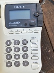 Sony IT-ID70 Caller ID Corded Desk Phone White Vintage Landline Telephone
