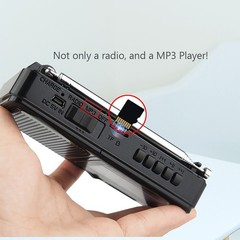 D328 Shortwave AM FM DSP Portable Small Multi Band Radio w/ Rechargeable Battery