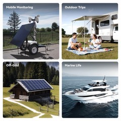 Power Queen 12V 200Ah LiFePO4 Lithium Battery 2560Wh w/BMS for Solar RV Marine