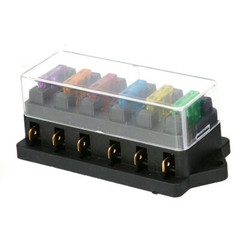 6 Way Blade Fuse Box Block Holder Boat Car Power Distribution Panel Board 1/2/5x