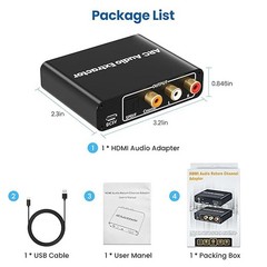 HDMI ARC to RCA Audio Converter and Analog 3.5mm RCA Stereo