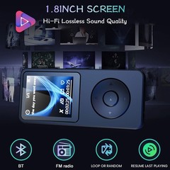 128GB Bluetooth 5.0 MP4 Player Lossless Music FM Radio Recorder Sports PortablB4