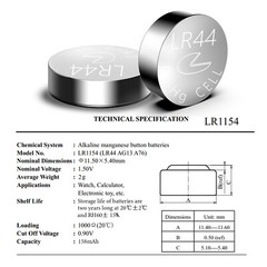 10-50x LR44 Button Cell 1.5V 145mAh Alkaline Batteries AG13 A76 Watch Calculator