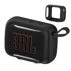 Silicone Protective Case for JBL GO 5, Waterproof Shockproof Anti-Drop Black