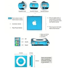 Mint Apple iPod Shuffle 4th Generation 2GB All Colors-Fast Shipping