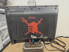 Vintage 2000s Disney Pirates Of The Caribbean Black Pearl LCD TV And Dvd Player
