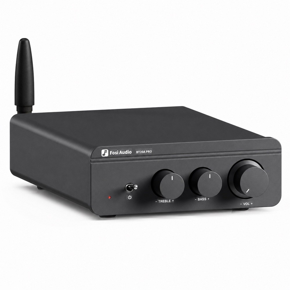 Fosi Audio BT20A Pro Stereo Bluetooth 2Channel Amplifier Upgraded Integrated Amp