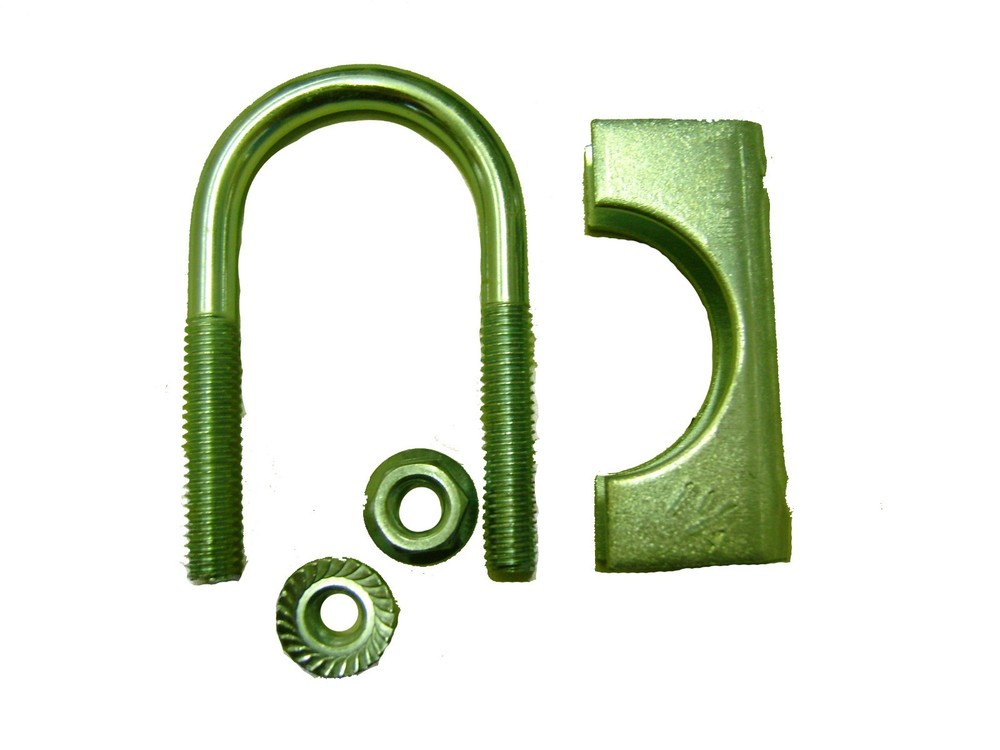 1 Set of 1-1/4″ Zinc Plated U Bolt, Saddle, Flanged Nuts – 1.25″ Antenna Mount
