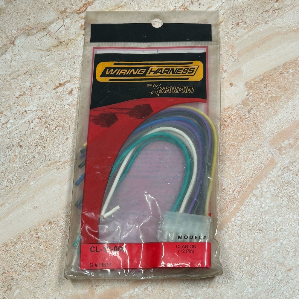 Wiring Harness by XScorpion Model # CL 12-2000 S# H511 Model Clarion 12 Pin