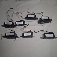 Lot of 7 Lutron Homeworks STR-NB-NONE Black Keypads Used Functional