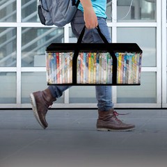 2pcs DVD Storage Bags, Water Resistant CD Holder, Clear PVC Media Organizer Case