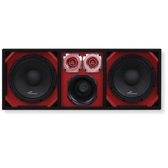 Red Fully Loaded Speaker Box w/ 2x 10″ Woofers, 6x 6″ Drivers, 4x 4″ Tweeters