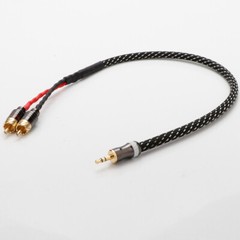 Gold Plated 3.5mm TRS Plug to 2RCA Male HIFI OFC Copper Splitter Audio Cable
