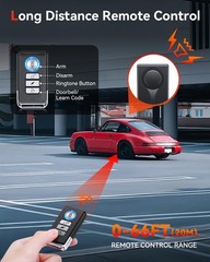 Wireless Car Anti-Theft Alarm 108dB Vibration Alert 2 Alarms