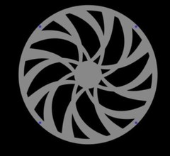 Custom Metal Raised Speaker Grill 1pc Wheel