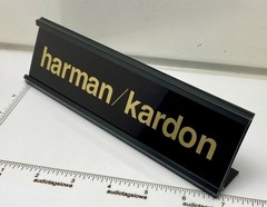Harman Kardon Stereo Desk Sign – Custom Made Gold Aluminum