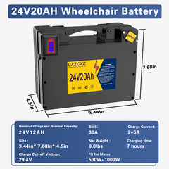 24V 20AH Lithium Battery for Electric Wheelchair,Better Than Lead-Acid Batteries