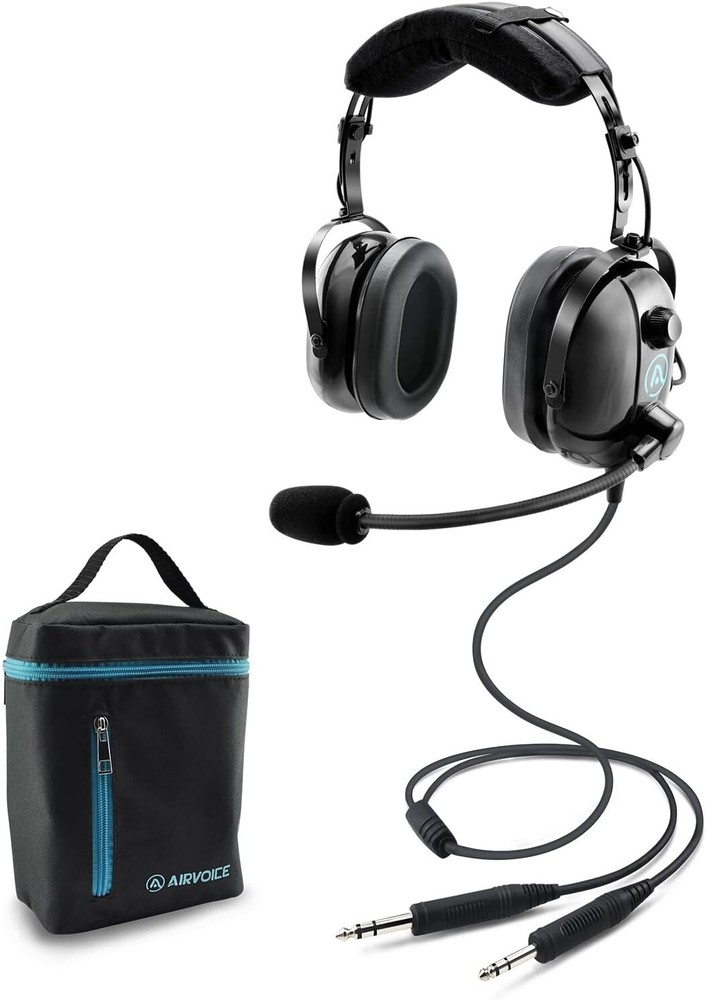Aviation Headset for Pilots with Passive Noise Cancellation, PNR Aviation Headse