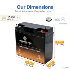 12V 20AH Multi-purpose Sealed Lead Acid Battery T6 Threaded Terminals