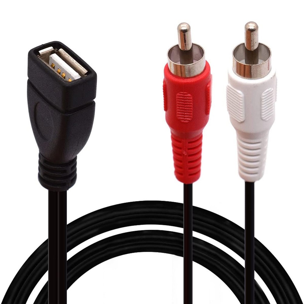 USB to RCA Cable, USB A 2.0 Female to 2 RCA Male Jack Y Splitter Audio Video