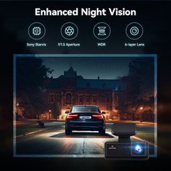 REDTIGER 4K Dash Camera Front,5.8G WiFi,3.18” Touch Screen Dash Cam for Cars