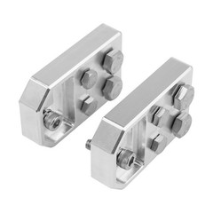 Aluminum Pair of Car Audio 4 Spot Flat Battery Terminals Bolt Use Only Grade