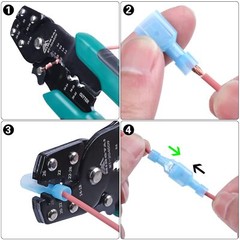 Blue Female Spade Terminals Crimp Connectors 16-14 AWG Insulated 50/100/150PCS
